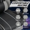 Gulches Ergonomic Gaming Chair with Massage Lumbar Pillow & Footrest - 360¡ã Swivel Office Computer Chair, Blackgray PU Leather, 330lb Capacity - 3 of 4