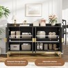 46.7" Sideboard Buffet Cabinet, Fluted Entryway Shoe Storage Cabinet, Wooden Coffee Bar Cabinet, Media Console Buffet Cabinet for Kitchen - 4 of 4