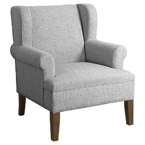 Emerson Wingback Accent Chair - Marbled Gray - HomePop, Marled Grey