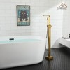 CASAINC 1-Handle Freestanding Tub Faucet with Handheld Shower Head in Brushed Nickel - 3 of 4