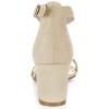 Allegra K Women's Open Toe Block Heel Adjustable Buckled Ankle Strap Sandals - 3 of 4