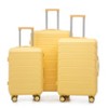 3-Piece ABS Hardshell Spinner Luggage Set with Combination Lock, Lightweight Suitcases (20"/24"/28")-- Frevyn - 3 of 4