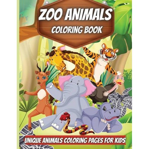 Download Zoo Animals Coloring Book By Elena Sharp Paperback Target