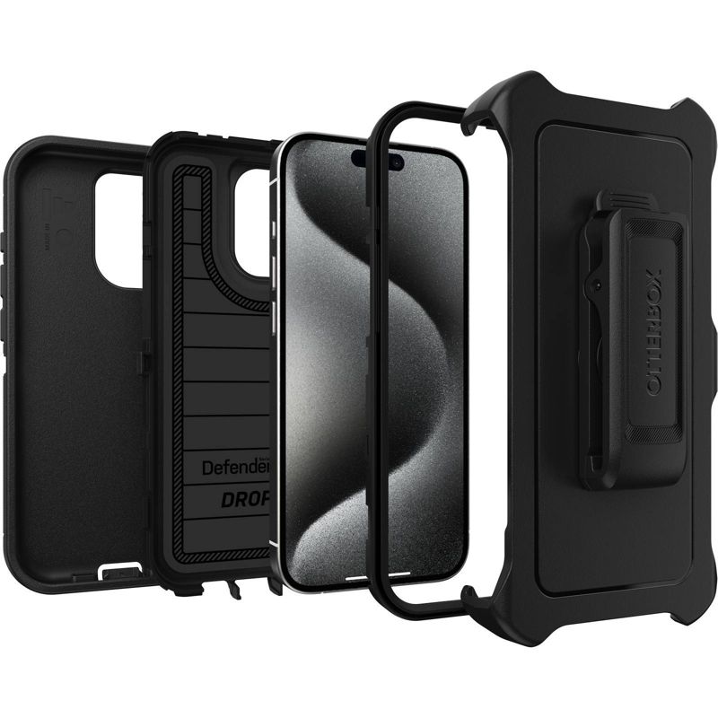 OtterBox Apple iPhone 15 Pro Defender Pro Series Case - Black, 3 of 9