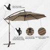CLIHOME 11 ft. Outdoor Cantilever Umbrella 360-degree Rotation Patio Offset Umbrella with Cross Base - 4 of 4