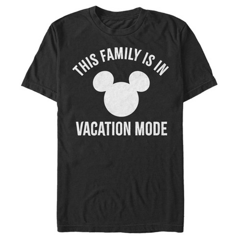Men's Mickey & Friends This Family Is In Vacation Mode T-shirt - Black ...