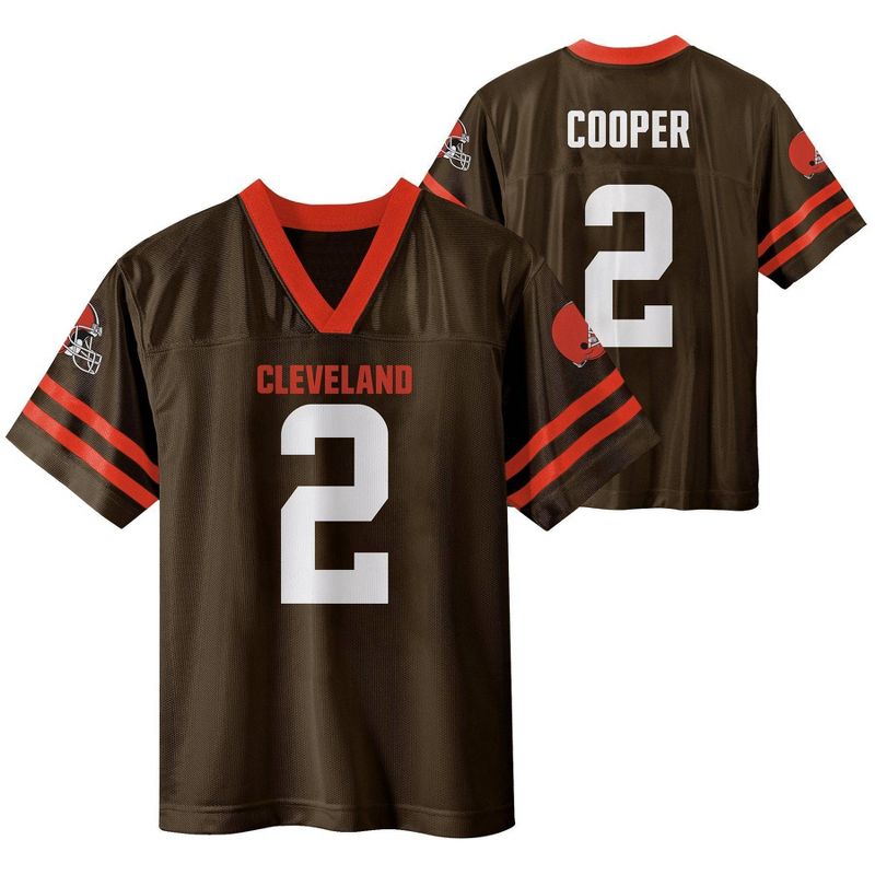 NFL Cleveland Browns Boys' Short Sleeve Cooper Jersey, 1 of 4