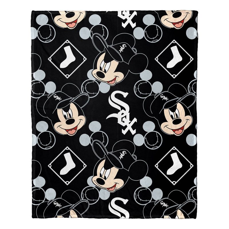 MLB Chicago White Sox Mickey Silk Touch Throw Blanket and Hugger, 1 of 3