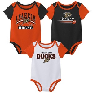 NHL Anaheim Ducks Boys' 3pk Bodysuit - 1 of 4