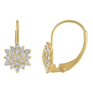 Designs By Gioelli 10K Yellow Gold Genuine Diamond Drop Earrings - 1 of 2