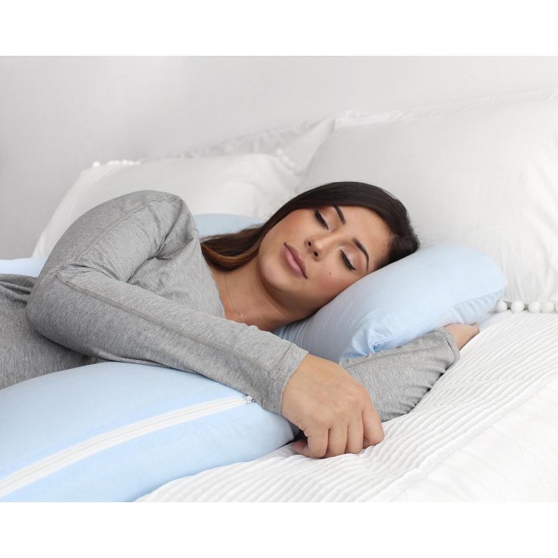 PharMeDoc Pregnancy Pillow, U-Shape Full Body Maternity Pillow, Jersey Cotton Cover, 4 of 10