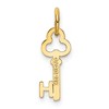 Black Bow Jewelry 14k Yellow Gold, Hannah Collection, Mini Initial H Shamrock Key Charm - 3 of 4