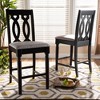 Set of 2 Darcie Upholstered Wood Counter Height Barstools - Baxton Studio - image 3 of 4