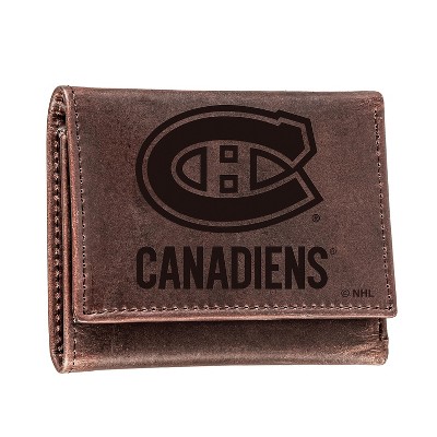 Evergreen Montreal Canadiens Crazy Horse Collection Tri-Fold Wallet