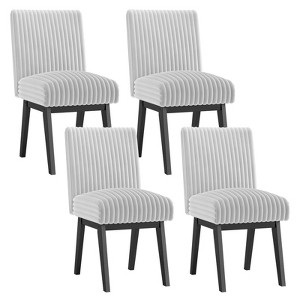 Costway Dining Chairs Set of 2/4 with Padded Seat, Rubber Wood Legs & Channel Tufted Backrest - 1 of 4