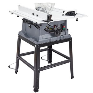 Table Saw,Multifunctional Saw with Stand & Push Stick, 90° Cross Cut & 0-45° Bevel Cut, 5000RPM, Adjustable Blade Height for Woodworking - 1 of 4