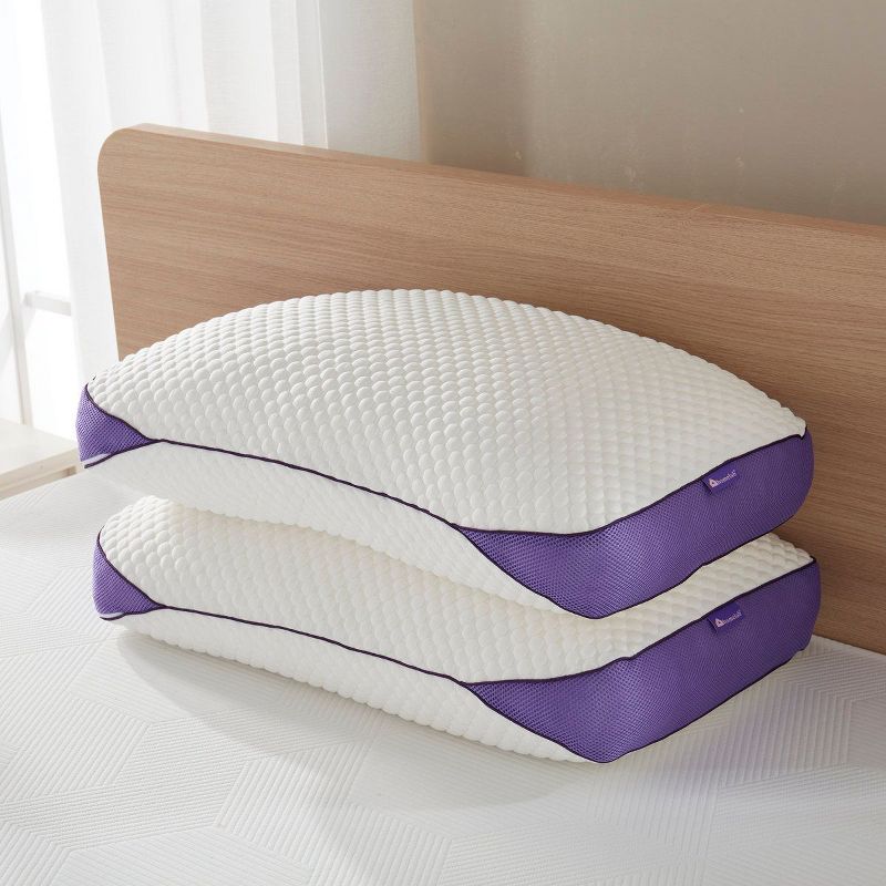 APSMILE Queen Size Cooling Bed Pillows with Removable Cover Adjustable Shredded Memory Foam Pillows (20"x28",1 Piece)