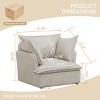 38" Chenille Removable Cover Single Sofa with Solid Wood Frame, Comfortable Accent Chair for Living Room, Bedroom and Office - 4 of 4