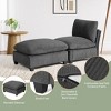 WestinTrends Hearthside 68.5" Corduroy Upholstered Indoor Chaise Lounge Chair - 3 of 4