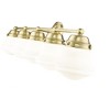 Vaughn 5-Light Modern Bathroom Vanity Fixture with Vintage Schoolhouse Glass - 3 of 4