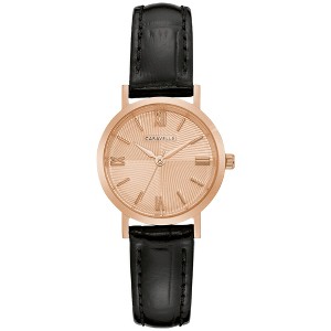 Caravelle designed by Bulova Ladies' Dress 3 Hand Quartz Leather Strap Watch, Stainless Steel, 28mm - 1 of 4
