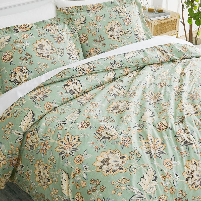Southshore Fine Living Jacobean Willow Oversized ultra-soft Floral Duvet Cover Set with shams, 4 of 7