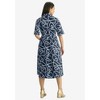 Jessica London Women's Plus Size Stretch Poplin Shirtdress - 3 of 4