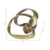 Sagebrook Home Decorative Knot Sculpture - Contemporary Abstract Silver Matte Decor Statue for Home or Office Table Accent - 4 of 4