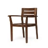 PAGED Outdoor Dining Chairs Set of 2 Wood Frame Patio Chairs with Slatted Seat for Poolside, Garden, Backyard - 2 of 4