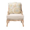 Baxton Studio Andre Traditional French Quilted Fabric and Whitewash Finished Wood Accent Chair - 3 of 4