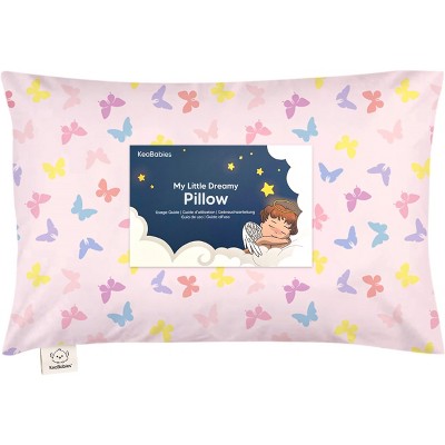 KeaBabies Toddler Pillow with Pillowcase, 13X18 Soft Organic Cotton Toddler Pillows for Sleeping, Kids Travel Pillow Age 2-5