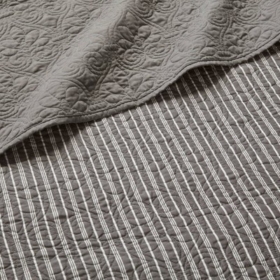 Quebec Dark Grey 6-Piece Reversible Daybed Cover Set