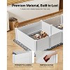 VEVOR Dogs Whelping Box, 93.3x48.4x18.1 inch, Plastic PVC Puppies Playpen with Height Adjustable Door and Washable Pee Pad, Milk White - 4 of 4