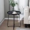 Tangkula Outdoor Metal Patio End Side Table Weather Resistant for Garden Balcony Yard - 2 of 4