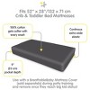 BreathableBaby Cotton Percale Fitted Sheet, For 52" x 28" Crib & Toddler Bed Mattress, Black (2-Pack) - 3 of 4