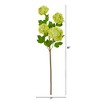 Nearly Natural 30-in Snowball Hydrangea Artificial Flower (Set of 3), Light Green - 2 of 2