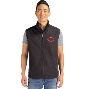 Cincinnati Reds Cutter & Buck Charter Eco Recycled Mens Full-Zip Vest - 1 of 1