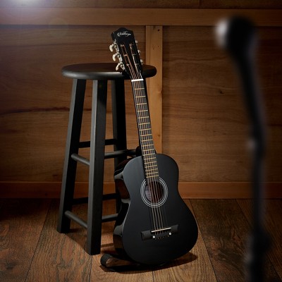 Ashthorpe 30-Inch Black Basswood Beginner Acoustic Guitar Kit