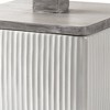 Hotelier Cotton Ball Jar Gray/White - Allure Home Creations - 2 of 4