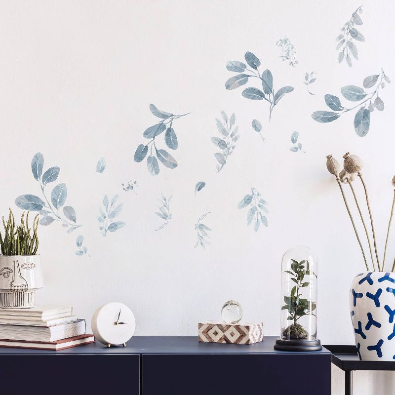 Dancing Leaves Wall Decal Blue - RoomMates, 1 of 7