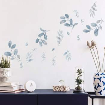 Dancing Leaves Wall Decal Blue - RoomMates