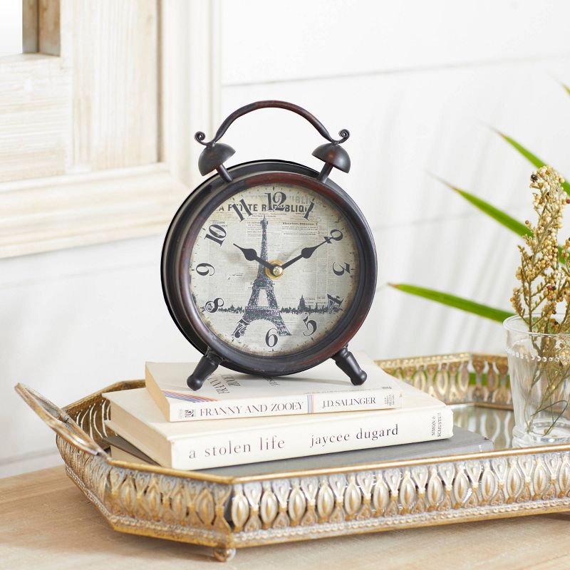Metal Clock with Bell Style Top - Olivia & May, 2 of 7