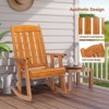 Karl Home | Fir Wood Patio Rrocking Chair With Vertical Slatted Backrest - 3 of 4