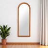 HomeRoots 66" Natural Solid Wood Arch Framed Full Length Mirror - 2 of 4