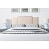 Corliving Full-King Expandable Upholstered Headboard Cream: Upholstered, Adjustable, Metal & Wood Composite - 4 of 4