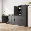 62"x62"x16" Wood Accent Cabinet in Black, Storage Organizer with Adjustable Shelves for Kitchen Bedroom Entryway Living Room Dinning Room - 2 of 4