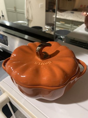  STAUB Ceramic 0.75-qt Petite Ceramic Pumpkin, Oven & Stove Safe  up to 572°F, Pumpkin Dish, Ceramic Baking Dish, Candy Dish, Matte Black:  Home & Kitchen