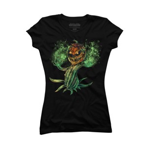 Junior's Design By Humans Halloween Pumpkin Fun T-Shirt for Men Women By Dzuu T-Shirt - 1 of 3