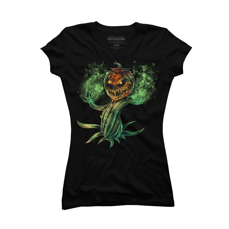 Junior's Design By Humans Halloween Pumpkin Fun T-Shirt for Men Women By Dzuu T-Shirt, 1 of 4