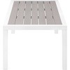 Meridian Furniture,Nizuc Wood Look Accent Paneling Outdoor Patio Aluminum Coffee Table - 3 of 4